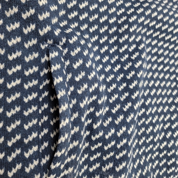 L.L. Bean Navy Birdseye Print Slightly Fitted Fleece Pullover Sweater Sz XXL NEW - Picture 9 of 11